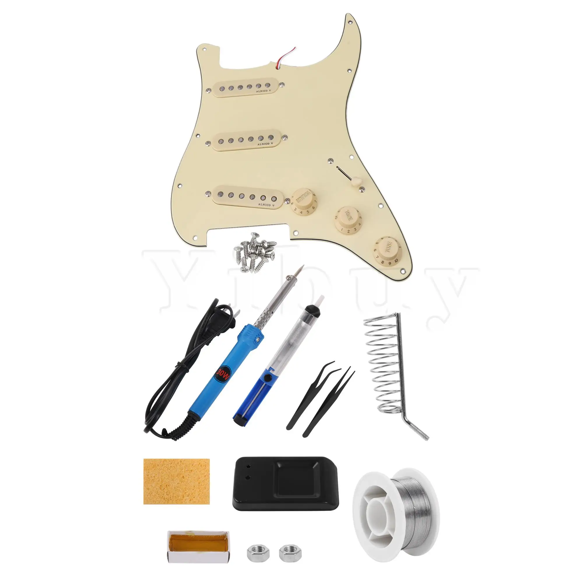 Yibuy Pickguard желтый 3-слойный SSS с 110V 30W сварочный Утюг и набор принадлежностей
Yibuy Pickguard желтый 3-слойный SSS с 110V 30W сварочный Утюг и набор принадлежностей