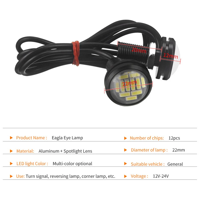 New 2PCS 23mm 12SMD 4014 Eagle Eye LED - Car DRL Backup Turn Signal License Plate Lamps
New 2PCS 23mm 12SMD 4014 Eagle Eye LED - Car DRL Backup Turn Signal License Plate Lamps