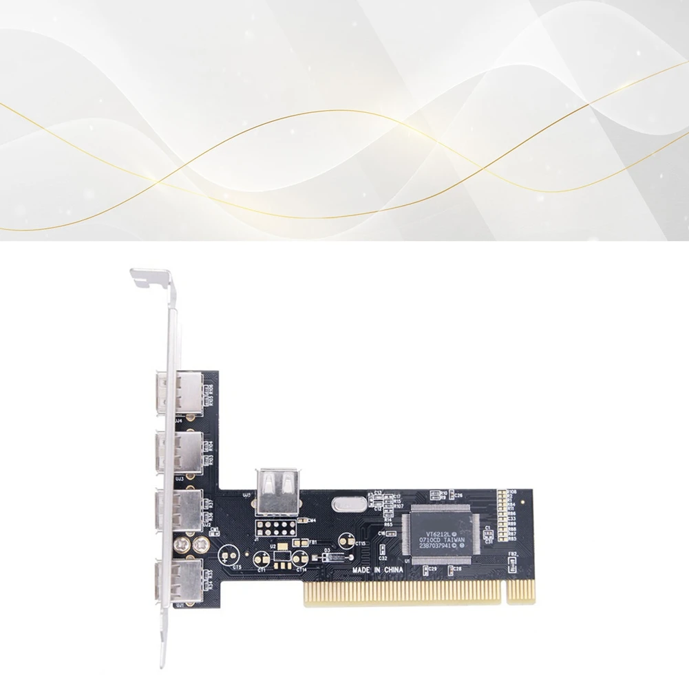 HOT SALE 5 Ports PCI to USB 2.0 PCI Expansion Card Adapter Card 480Mbps Driver-Free PCI Card for Desktop Computer
HOT SALE 5 Ports PCI to USB 2.0 PCI Expansion Card Adapter Card 480Mbps Driver-Free PCI Card for Desktop Computer