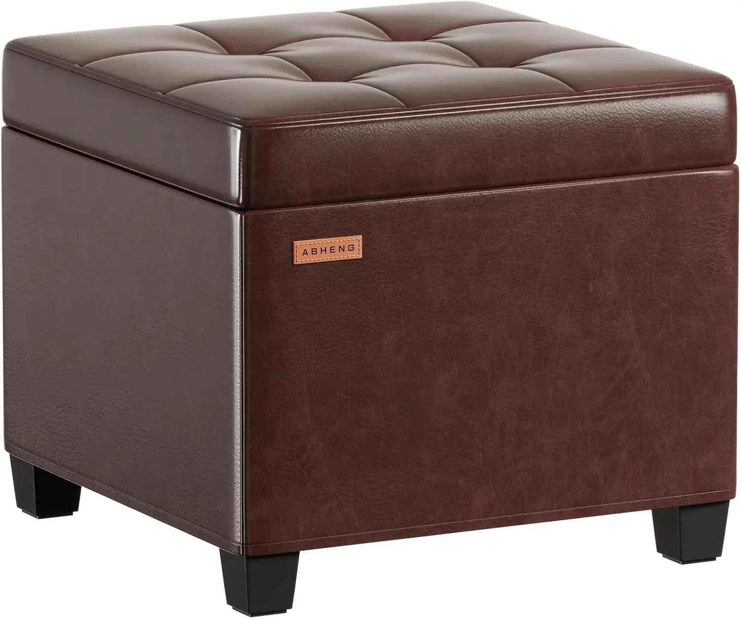 Synthetic Leather Ottoman with 48L Storage, Steel Frame, 17.7" Cube Stool for Living Room, Dorm, Brown
Synthetic Leather Ottoman with 48L Storage, Steel Frame, 17.7" Cube Stool for Living Room, Dorm, Brown