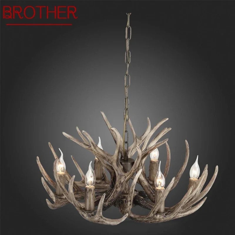 BROTHER American Retro Deer Antlers Chandelier Hotel Lobby Cafe Shop Clothing Exhibition Hall Villa Clubh Homestay Pendant light
BROTHER American Retro Deer Antlers Chandelier Hotel Lobby Cafe Shop Clothing Exhibition Hall Villa Clubh Homestay Pendant light