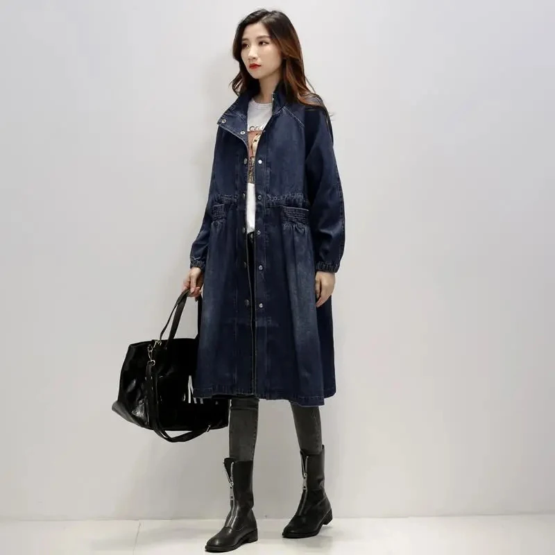 Женская длинная синяя джинсовая ветровка, пальто, осень-зима, повседневные свободные джинсы, верхняя одежда, женские корейские ковбойские ветровки большого размера
Женская длинная синяя джинсовая ветровка, пальто, осень-зима, повседневные свободные джинсы, верхняя одежда, женские корейские ковбойские ветровки большого размера