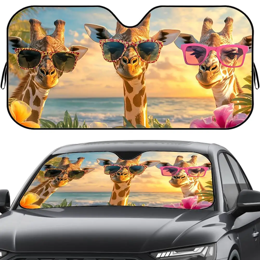 Funny Giraffe Animal Sun Visor Reusable Aluminum Foil Car Windshield Sun Visor UV Protector Heat Insulation Cover Shade
Funny Giraffe Animal Sun Visor Reusable Aluminum Foil Car Windshield Sun Visor UV Protector Heat Insulation Cover Shade