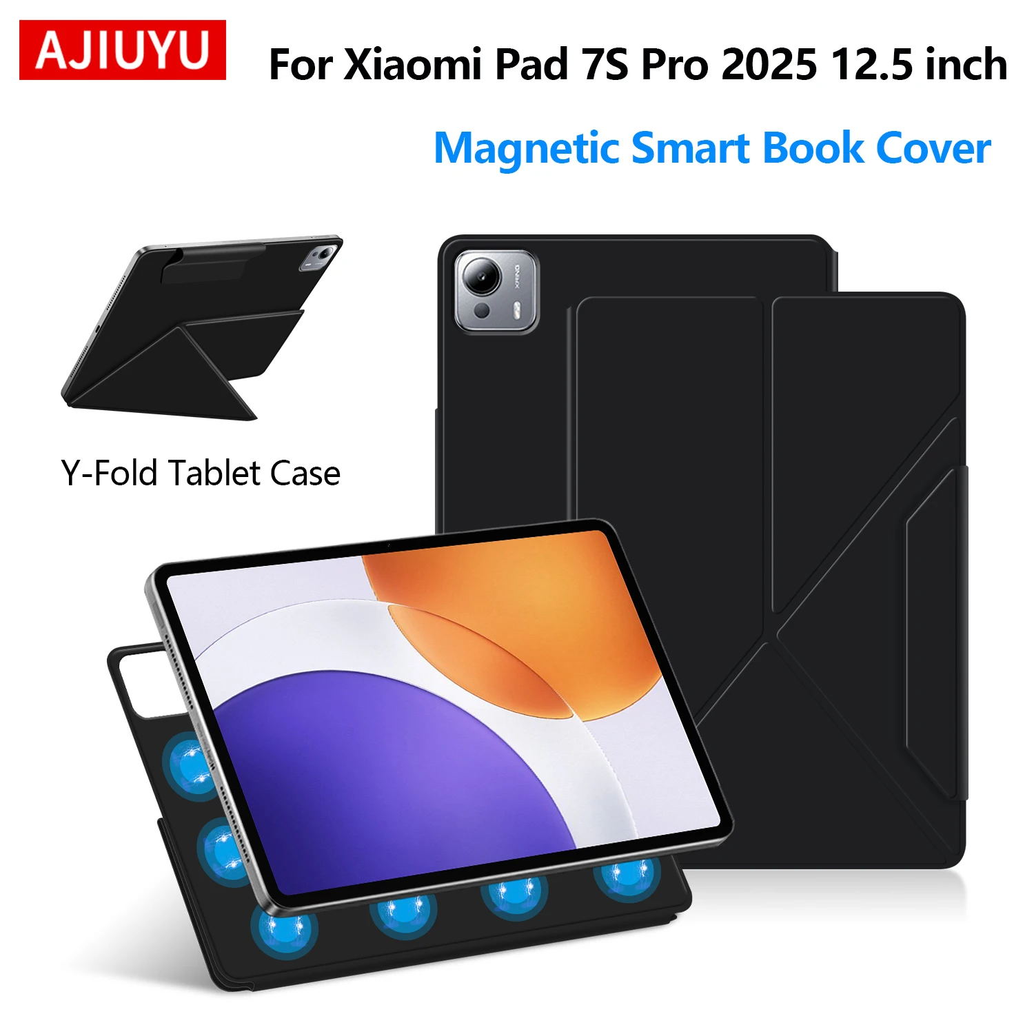 Smart Book Cover for XiaoMi Pad 7S Pro 2025 12.5 inch Magnetic Double-Sided Protective Case for Mi Pad 7S Pro 12.5" Stand Shell
Smart Book Cover for XiaoMi Pad 7S Pro 2025 12.5 inch Magnetic Double-Sided Protective Case for Mi Pad 7S Pro 12.5" Stand Shell