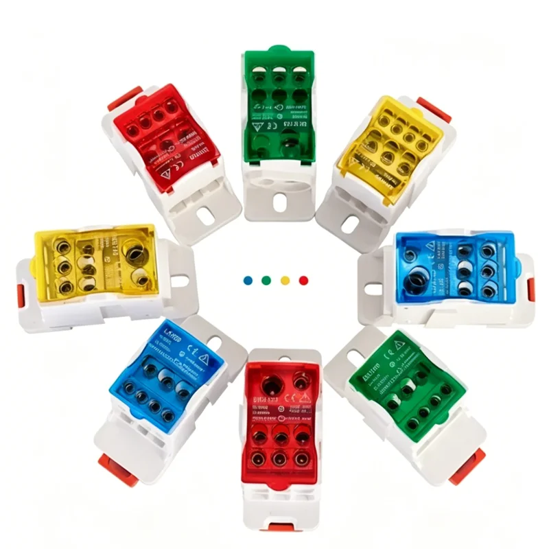Din Rail UKK Power Distribution Terminal Block 80A-500A Split Junction Box Electrical Wire Connector Electric Wiring for Cabinet
Din Rail UKK Power Distribution Terminal Block 80A-500A Split Junction Box Electrical Wire Connector Electric Wiring for Cabinet