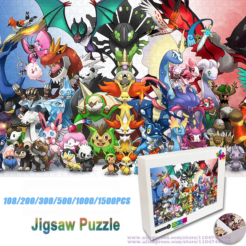 Pokemon Characters Puzzle Jigsaw Cartoon Diy Puzzle Toys 108/200/300/500/1000/1500Pcs Intelligence Educational Puzzles Boy Gifts
Pokemon Characters Puzzle Jigsaw Cartoon Diy Puzzle Toys 108/200/300/500/1000/1500Pcs Intelligence Educational Puzzles Boy Gifts