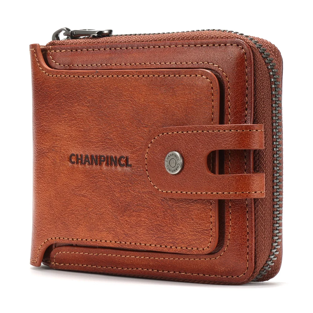 【Genuine Cow Leather】CHANPINCL Men's Wallet First Layer Cowhide Short Coin Purse RFID Anti-Theft Swiping Zipper Luxury Retro
【Genuine Cow Leather】CHANPINCL Men's Wallet First Layer Cowhide Short Coin Purse RFID Anti-Theft Swiping Zipper Luxury Retro
