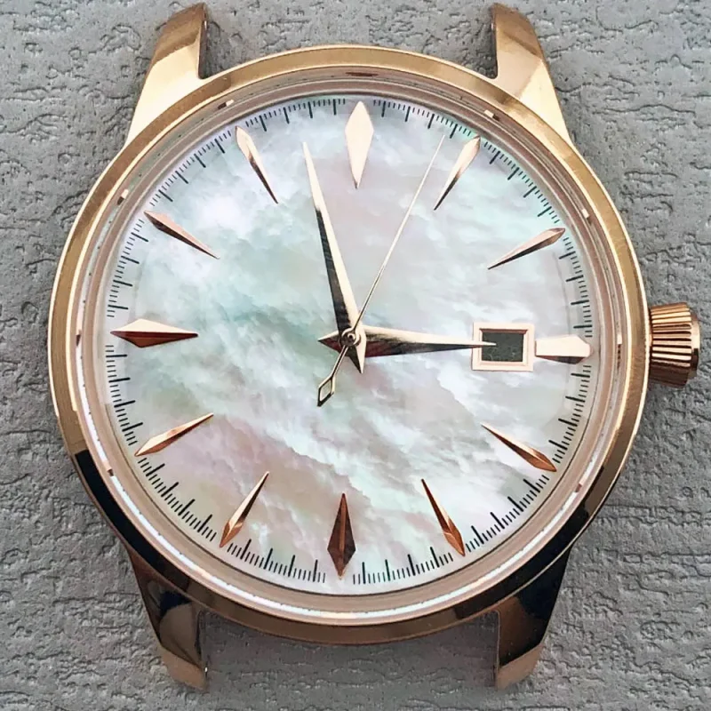 40mm rose gold Presage 316L stainless steel silver watch case suitable for NH35 NH36 automatic movement assembly accessories
40mm rose gold Presage 316L stainless steel silver watch case suitable for NH35 NH36 automatic movement assembly accessories