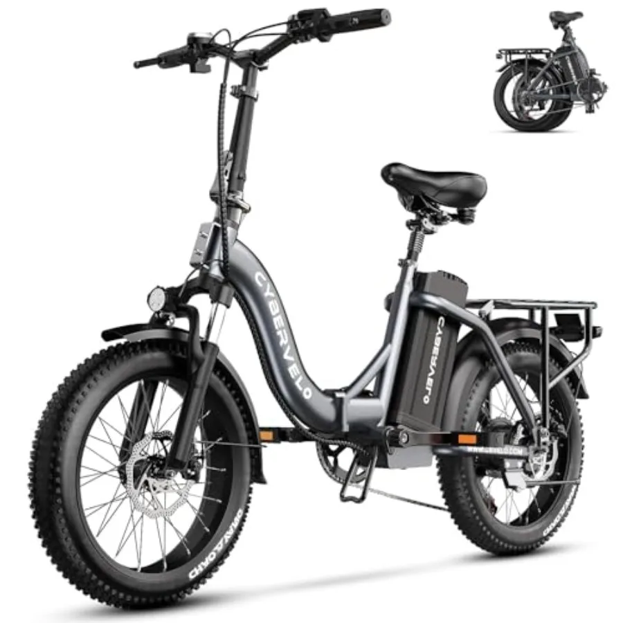 Folding Electric Bike for Urban Commuting, Aluminum Alloy Frame, Matte Black, Removable 48V 14Ah Battery, 26 Fat Tires, 60km Ra
Folding Electric Bike for Urban Commuting, Aluminum Alloy Frame, Matte Black, Removable 48V 14Ah Battery, 26 Fat Tires, 60km Ra