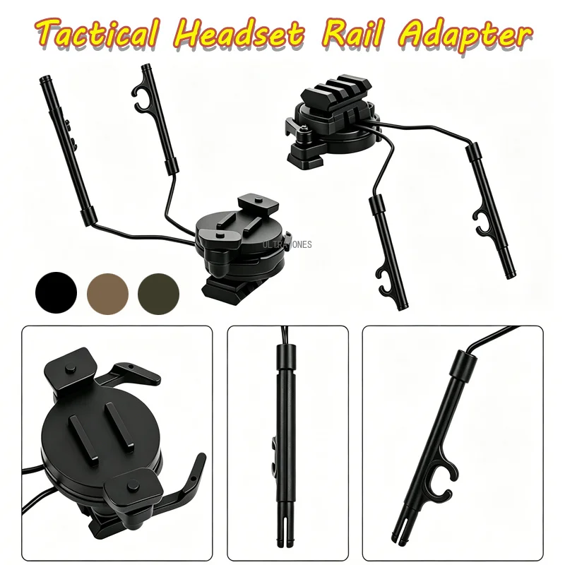 Tactical Rail Mounts Headset Fast Helmet 19-21mm Rail Adapter Headset Holder Shooting 360 Rotation Airsoft Helmet Rail Bracket
Tactical Rail Mounts Headset Fast Helmet 19-21mm Rail Adapter Headset Holder Shooting 360 Rotation Airsoft Helmet Rail Bracket