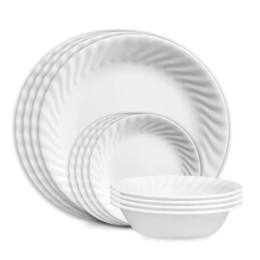 Enhancements 12-Piece Glass Dinnerware Set Service for 4
Enhancements 12-Piece Glass Dinnerware Set Service for 4