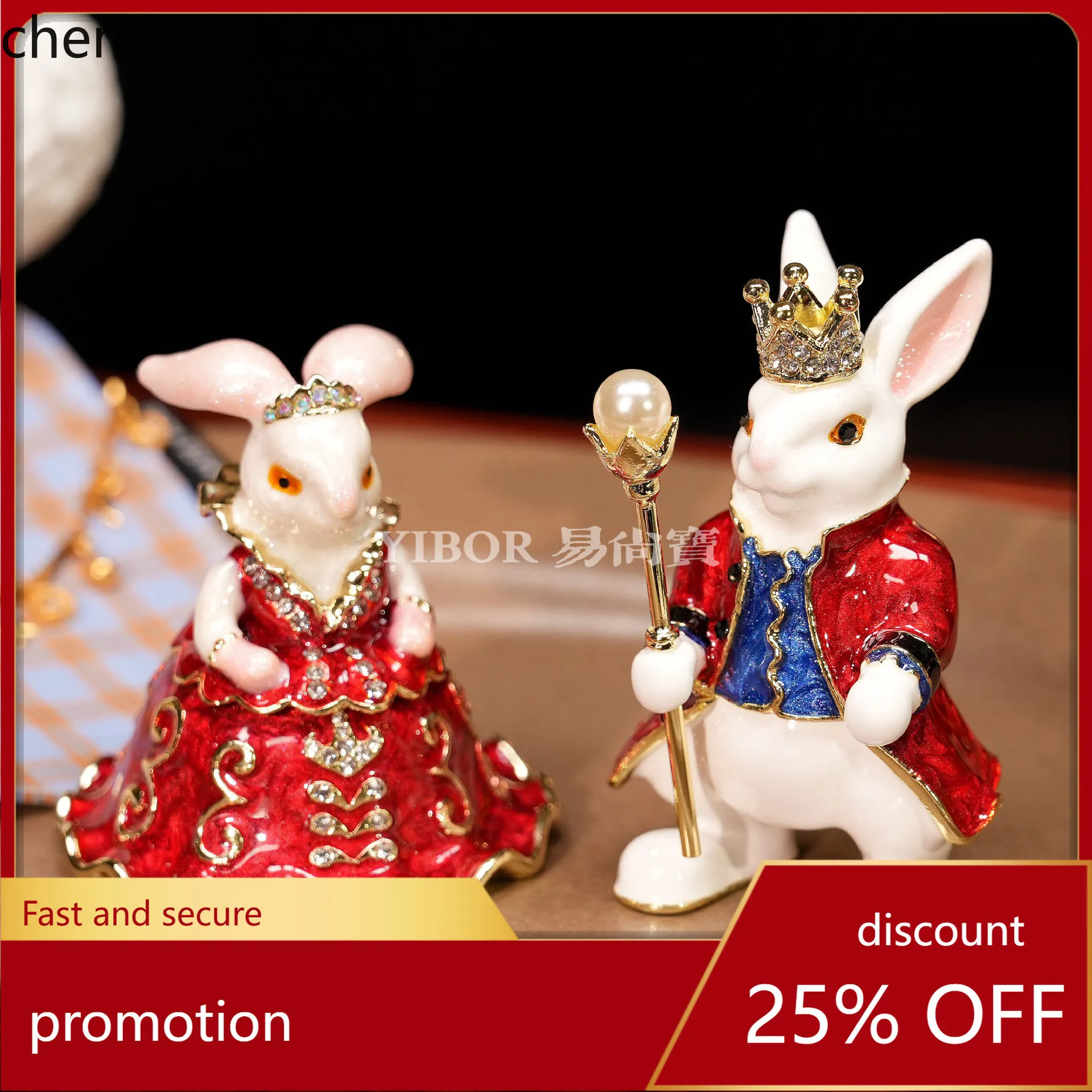 H1 Alloy Enamel Jewelry Box with Diamonds, Rabbit Princess Wedding Gift, Valentine's Day Gift, Creative Ornament
H1 Alloy Enamel Jewelry Box with Diamonds, Rabbit Princess Wedding Gift, Valentine's Day Gift, Creative Ornament