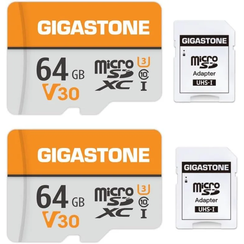 64GB Micro SD Card 2-Pack, V30 4K Video Recording, 95MB/s MicroSDXC Memory Card UHS-I Class 10 for Surveillance, Dash Cam,
64GB Micro SD Card 2-Pack, V30 4K Video Recording, 95MB/s MicroSDXC Memory Card UHS-I Class 10 for Surveillance, Dash Cam,