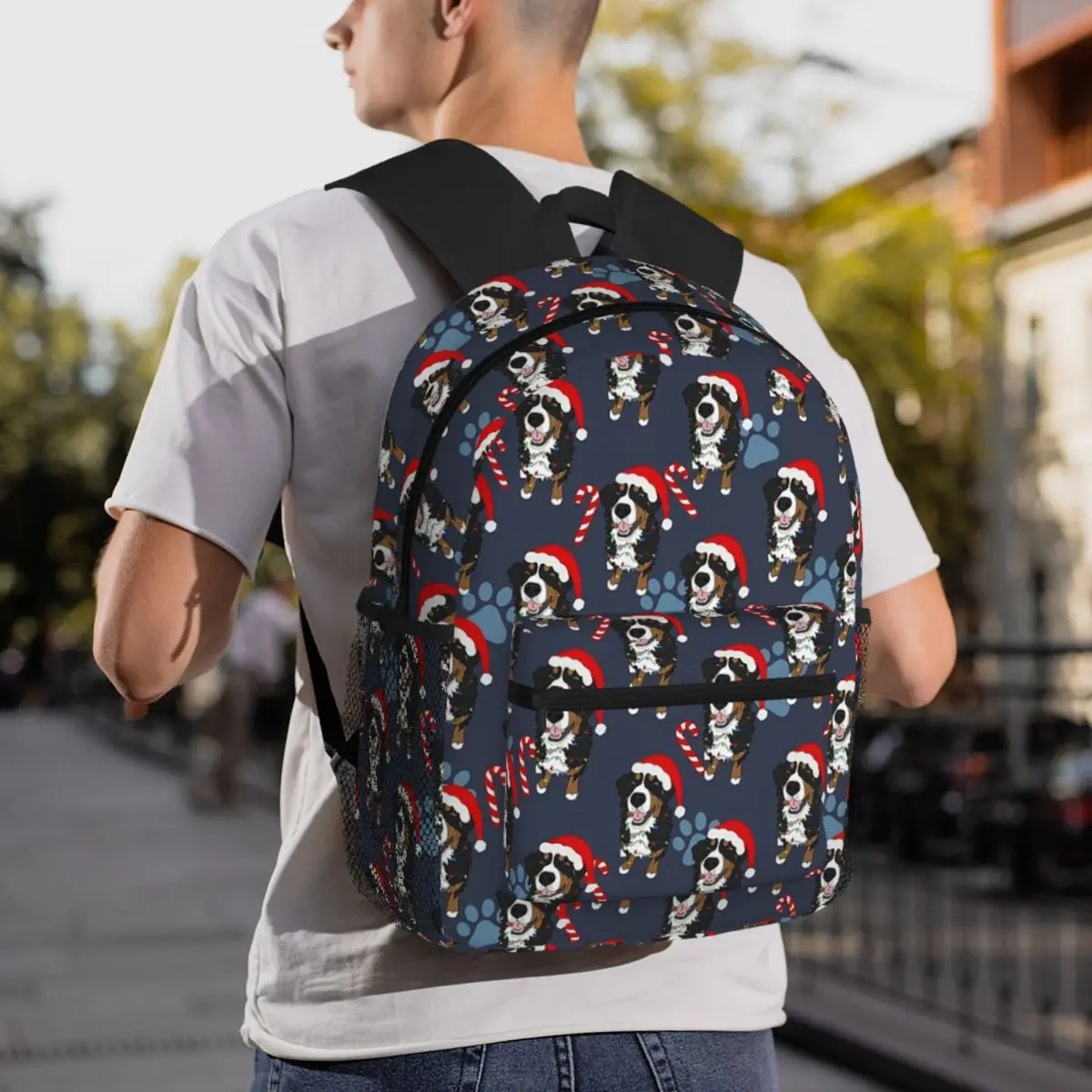 Christmas Bernese Mountain Dog Backpack Daypack Large Capacity Children BookBag School Bag Shoulder Bags for Men Women
Christmas Bernese Mountain Dog Backpack Daypack Large Capacity Children BookBag School Bag Shoulder Bags for Men Women
