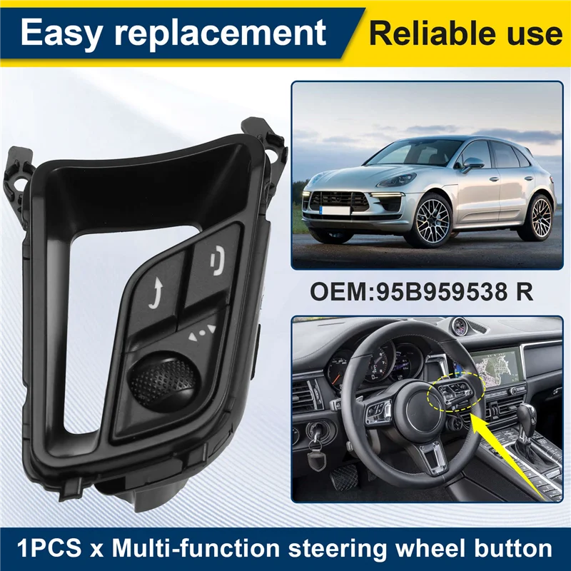 A30P-Переключатель на рулевом колесе автомобиля Переключатель управления звуком для Porsche Macan 95B 2014-2021
A30P-Переключатель на рулевом колесе автомобиля Переключатель управления звуком для Porsche Macan 95B 2014-2021