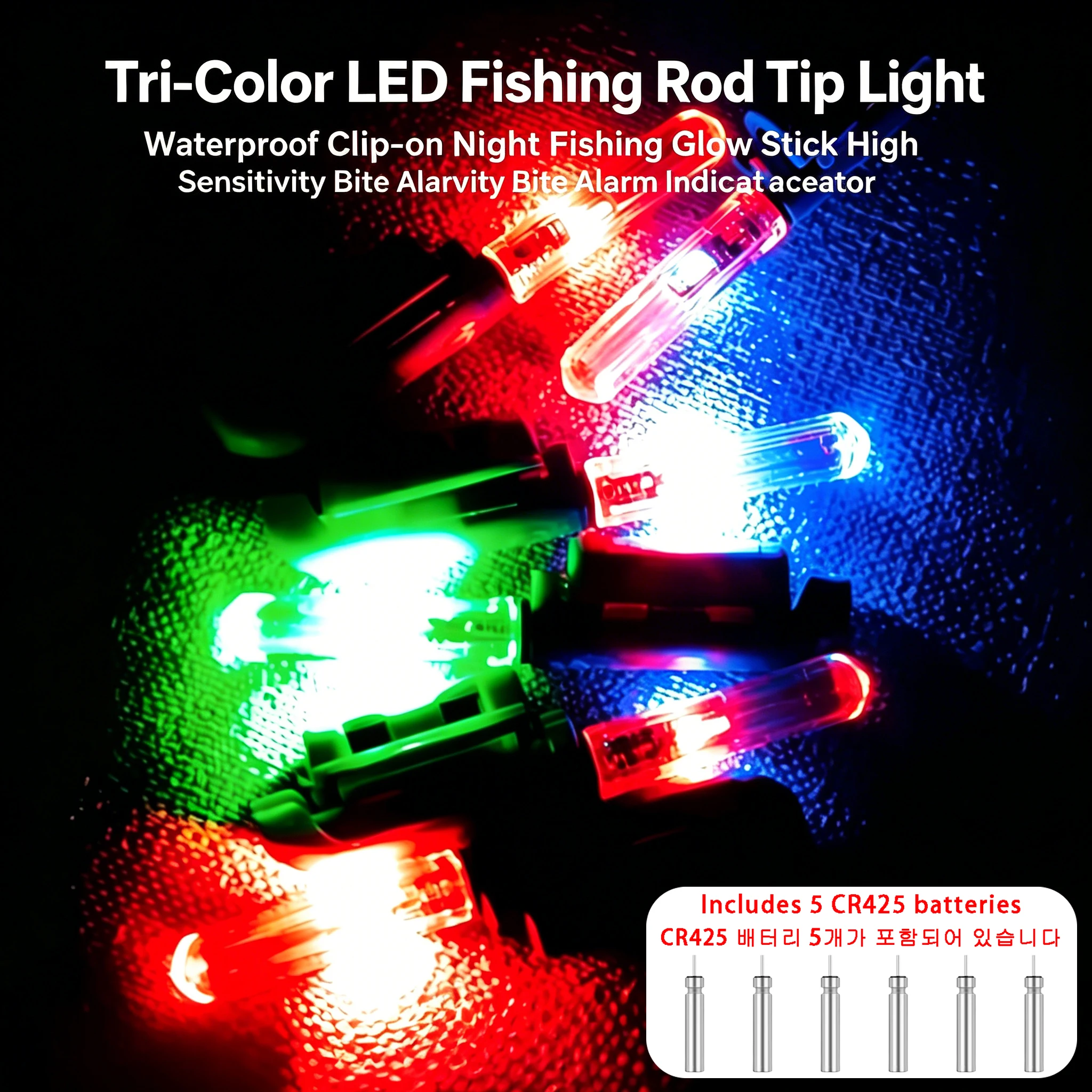 10pcs(5Lamps+5Battery)High-brightness multi-functional fishing light with long-lasting electronic night fishing indicator light
10pcs(5Lamps+5Battery)High-brightness multi-functional fishing light with long-lasting electronic night fishing indicator light