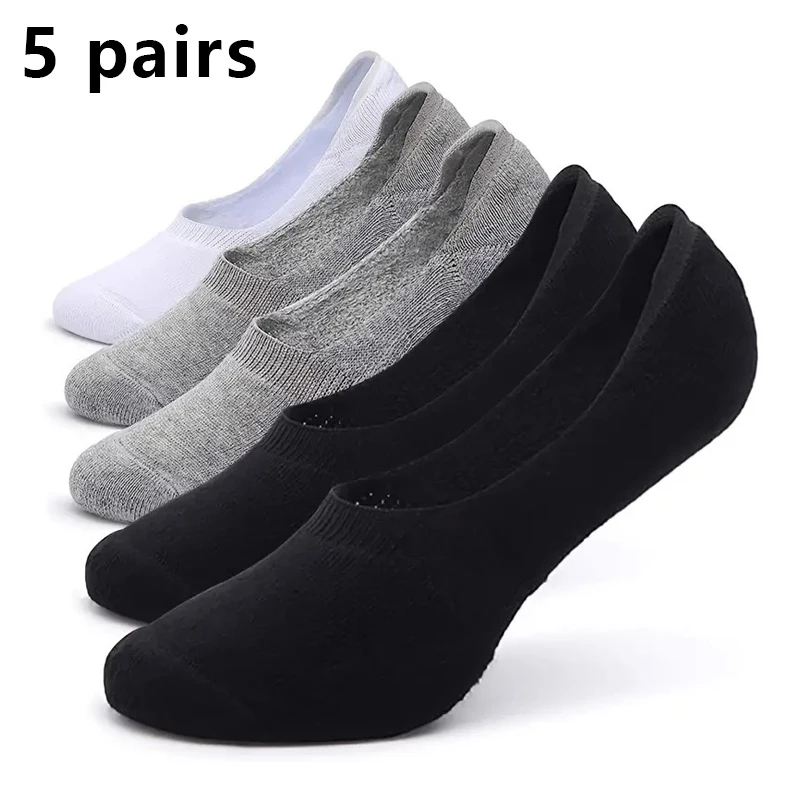 5 pairs Invisible Socks for Men Socks with Silicone Anti-slip Boat Socks Lightweight Breathable Casual Socks for Summer
5 pairs Invisible Socks for Men Socks with Silicone Anti-slip Boat Socks Lightweight Breathable Casual Socks for Summer