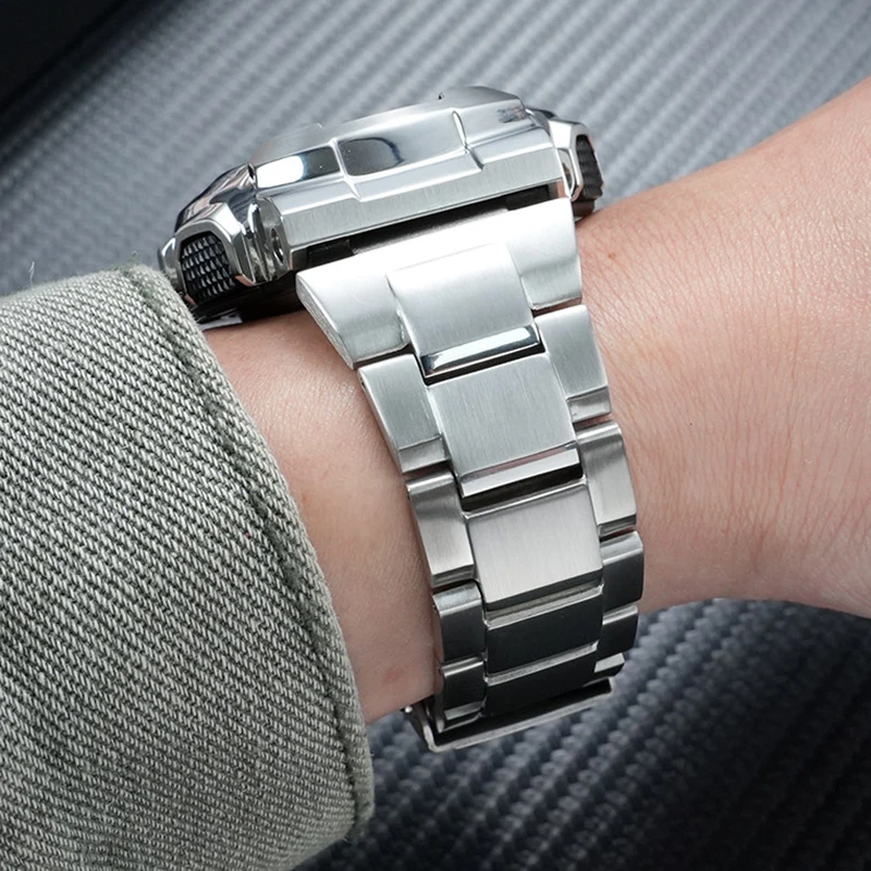 Stainless steel strap and case set for Casio Steel Heart Small Cannon GM110 Modified Metal Case Stainless Case Bracelet men
Stainless steel strap and case set for Casio Steel Heart Small Cannon GM110 Modified Metal Case Stainless Case Bracelet men