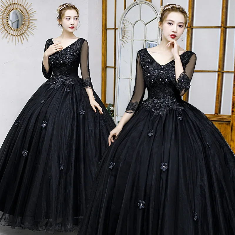 Color yarn new solo performance suit, chorus art test dress, dreamy Mori puffy skirt, long evening dress
Color yarn new solo performance suit, chorus art test dress, dreamy Mori puffy skirt, long evening dress