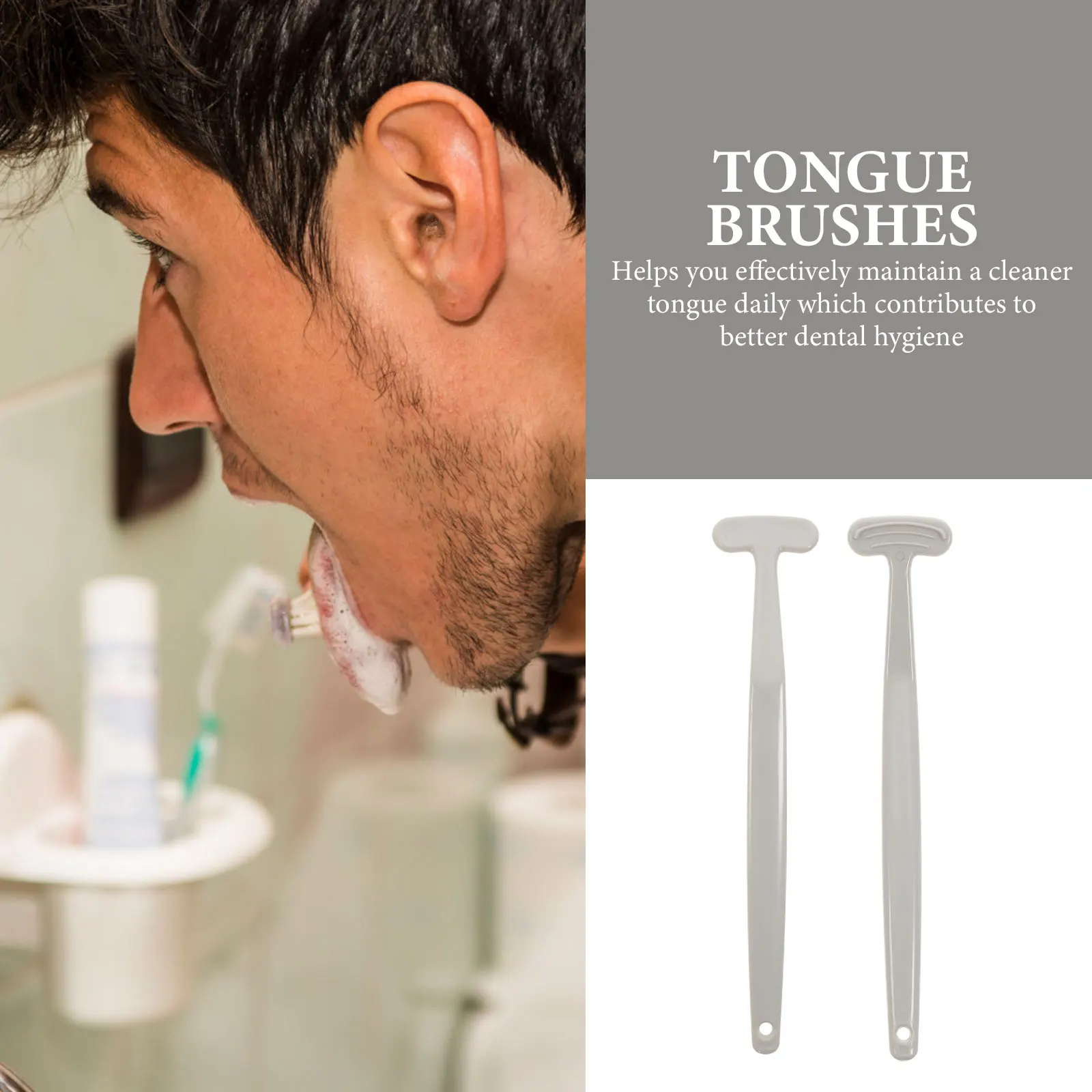 2pcs Tongue Cleaner Scraping Tool for al Care Adults Portable Cleaners Household Brushes Dental Hygiene Reliable Material Easy
2pcs Tongue Cleaner Scraping Tool for al Care Adults Portable Cleaners Household Brushes Dental Hygiene Reliable Material Easy