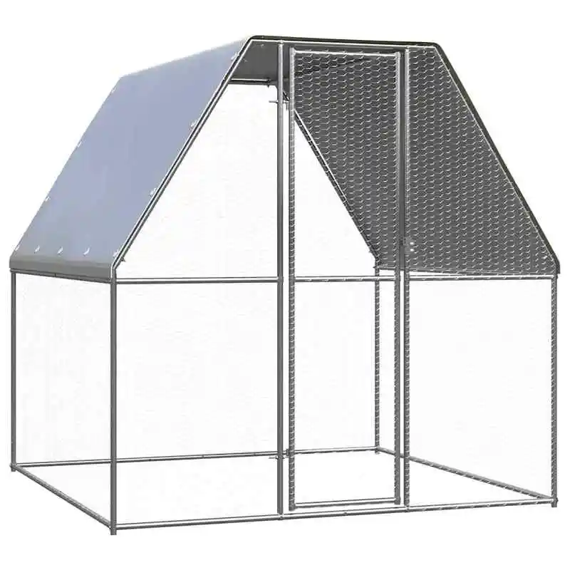 Chicken Cage Silver and Gray 6.6‘x6.6‘x6.6‘ Galvanized Steel
Chicken Cage Silver and Gray 6.6‘x6.6‘x6.6‘ Galvanized Steel