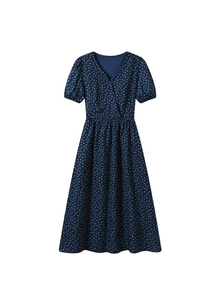 Summer New plus Size Floral Print Casual Short Sleeve Dress Women's A-Line Skirt V-Neck Bubble Sleeve Commute Style Dress
Summer New plus Size Floral Print Casual Short Sleeve Dress Women's A-Line Skirt V-Neck Bubble Sleeve Commute Style Dress