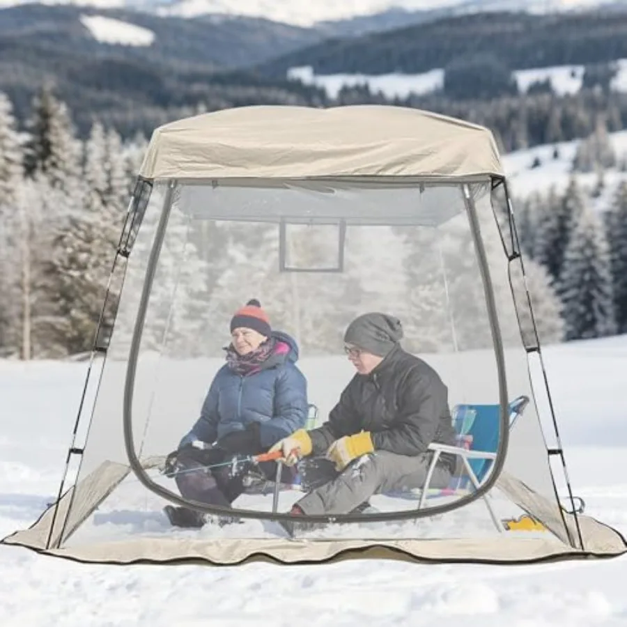 2-3 Person Clear Sport Tent with Extra Rain Cover - Windproof Winter Tent for Ice Fishing Backyard and Outdoor Sports
2-3 Person Clear Sport Tent with Extra Rain Cover - Windproof Winter Tent for Ice Fishing Backyard and Outdoor Sports
