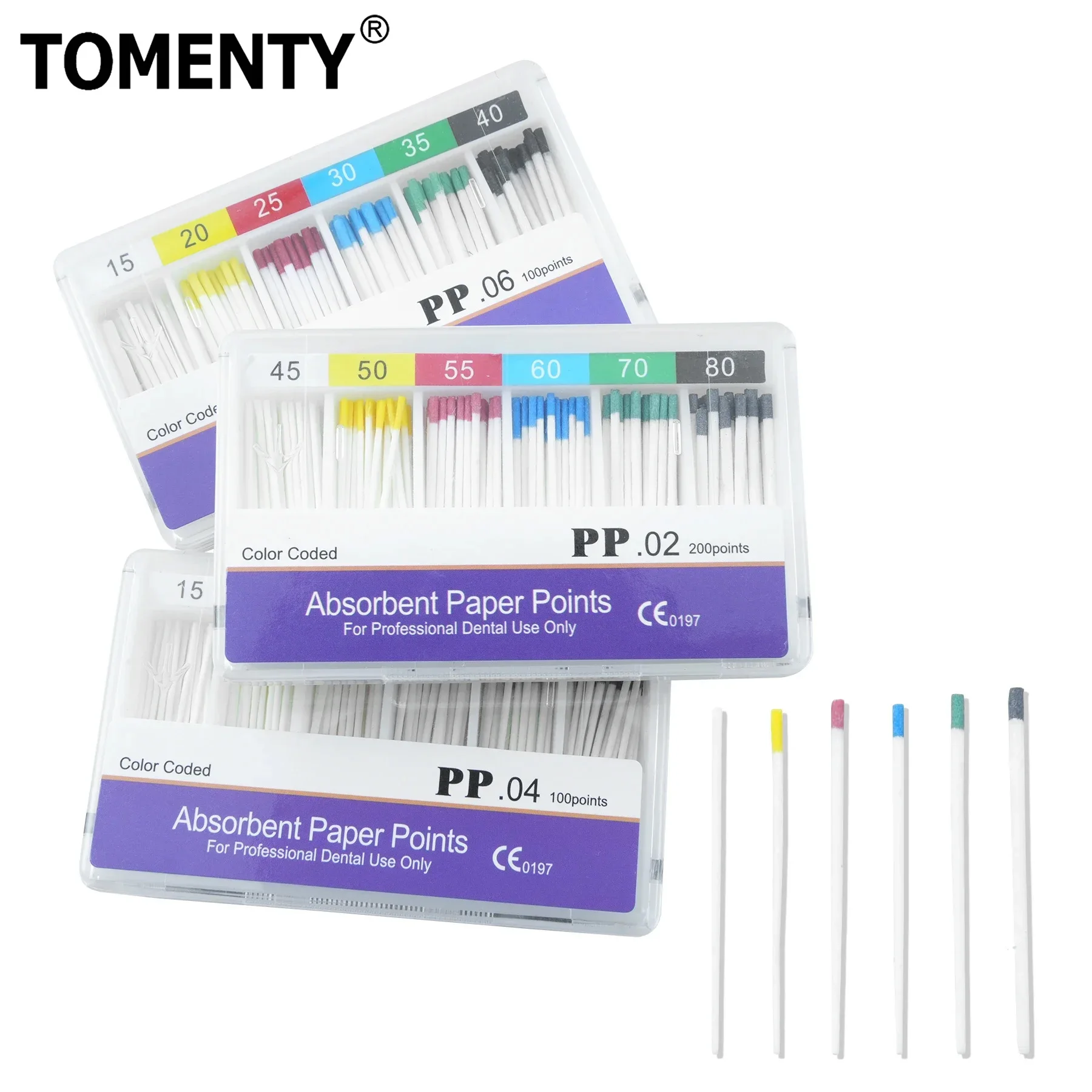 TOMENTY 1 Box PP Dental Absorbent Paper Points Sterile Mixed Sizes 02 04 06 F1 Taper 15-40# For Dentist Use Dentistry Materials
TOMENTY 1 Box PP Dental Absorbent Paper Points Sterile Mixed Sizes 02 04 06 F1 Taper 15-40# For Dentist Use Dentistry Materials