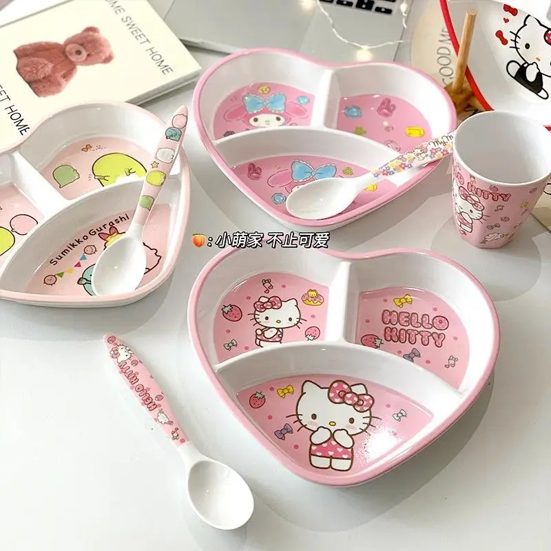 Kawaii Sanrios Hello Kittys Tableware My Melody Compartment Plate Cute Cartoon Tableware Breakfast Dinner Western Dish Girl Gift
Kawaii Sanrios Hello Kittys Tableware My Melody Compartment Plate Cute Cartoon Tableware Breakfast Dinner Western Dish Girl Gift