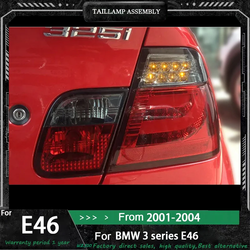 Suitable for BMW 3 Series 01-04 E46 Four-Door LED Aftermarket Rear Tail Light, Brake Light, Turn Signal Light Assembly
Suitable for BMW 3 Series 01-04 E46 Four-Door LED Aftermarket Rear Tail Light, Brake Light, Turn Signal Light Assembly