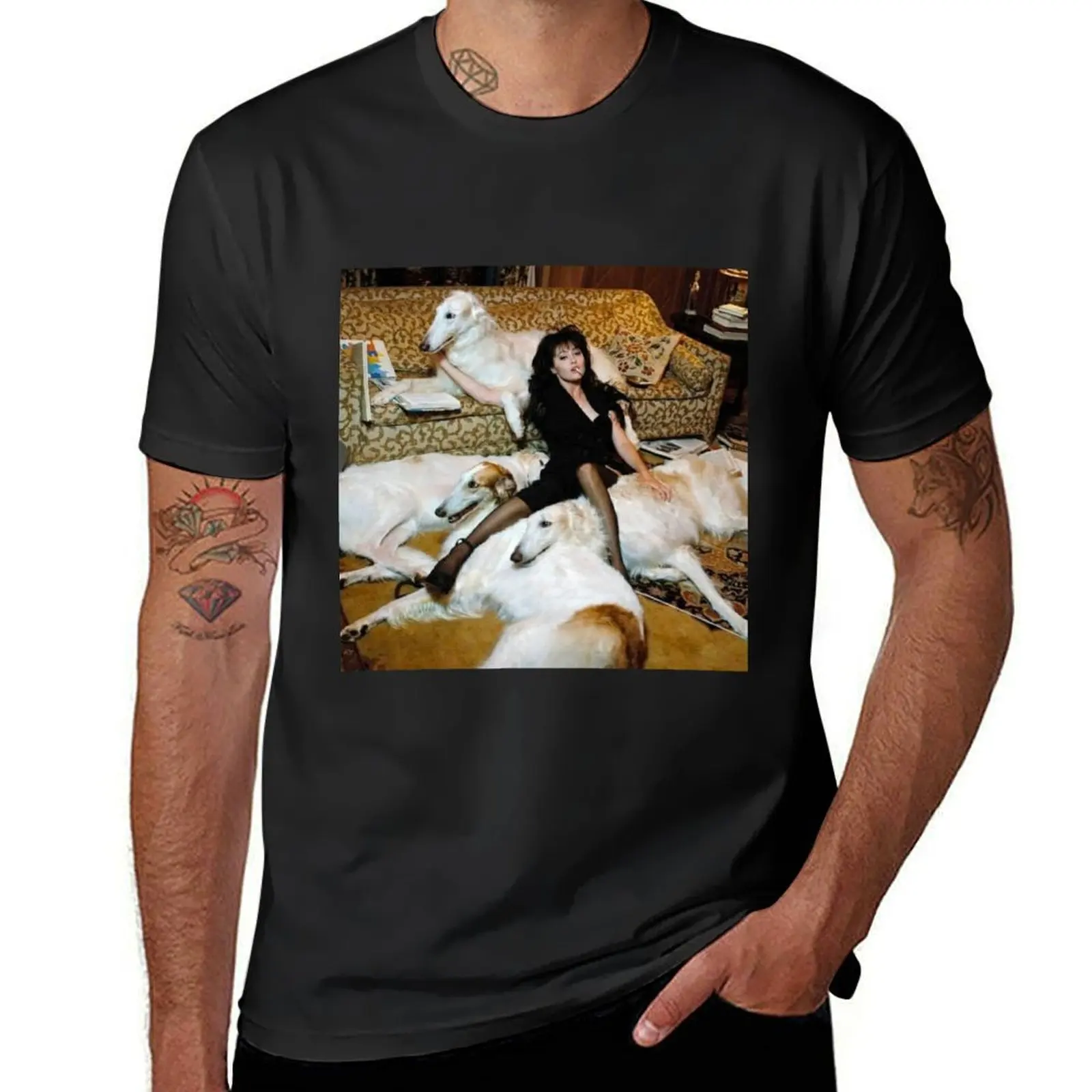 Shannen Doherty with Borzois, 1993 T-Shirt customizeds anime summer top T-shirt men
Shannen Doherty with Borzois, 1993 T-Shirt customizeds anime summer top T-shirt men