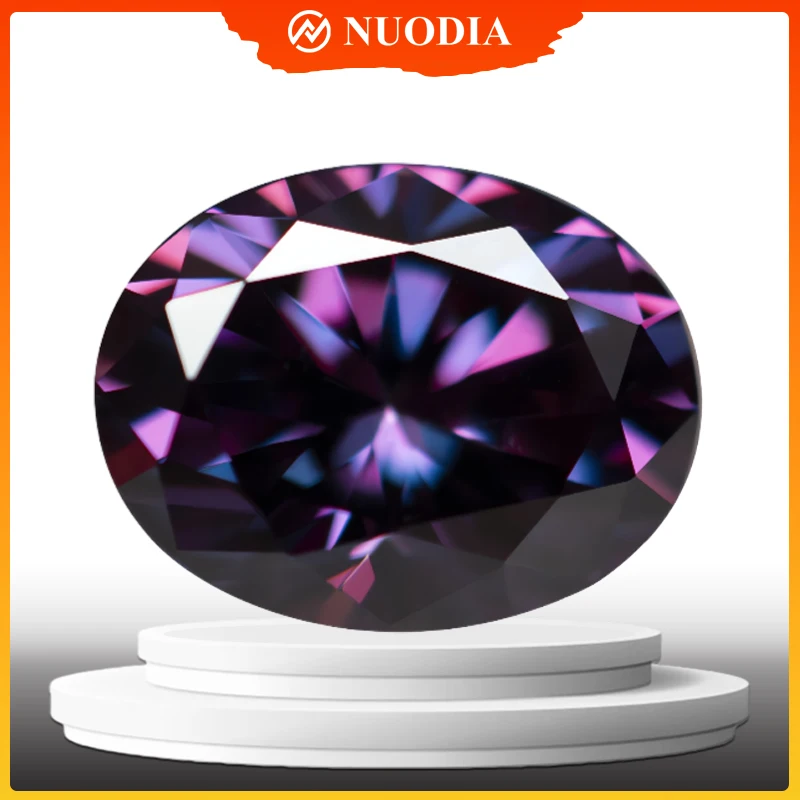 Nuodia Jewelry Hot Royal Purple Moissanite Stone With Certificate Oval Cut 0.5-5.0ct Certified Moissanite Loose Gemstone GRA DIY
Nuodia Jewelry Hot Royal Purple Moissanite Stone With Certificate Oval Cut 0.5-5.0ct Certified Moissanite Loose Gemstone GRA DIY