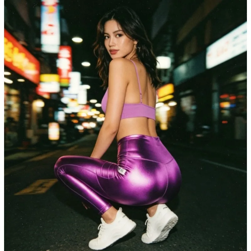 Women's High Waist Foil Print Solid Leggings Elastic Slim Fit Pencil Pants for Yoga Casual and Daily Wear
Women's High Waist Foil Print Solid Leggings Elastic Slim Fit Pencil Pants for Yoga Casual and Daily Wear