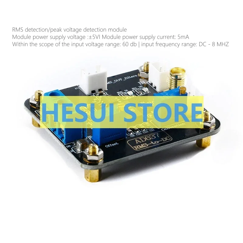 AD637 Модуль детектора RMS Модуль обнаружения пикового напряжения Сбор данных сигнала переменного тока
AD637 Модуль детектора RMS Модуль обнаружения пикового напряжения Сбор данных сигнала переменного тока