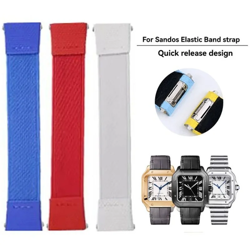 19mm 21mm Elastic Band Watchband for Cartier Santos FKM Rubber Quick-Release Watch Strap WSSA0009 WSSA0010/0018/A0013 Bracelet
19mm 21mm Elastic Band Watchband for Cartier Santos FKM Rubber Quick-Release Watch Strap WSSA0009 WSSA0010/0018/A0013 Bracelet