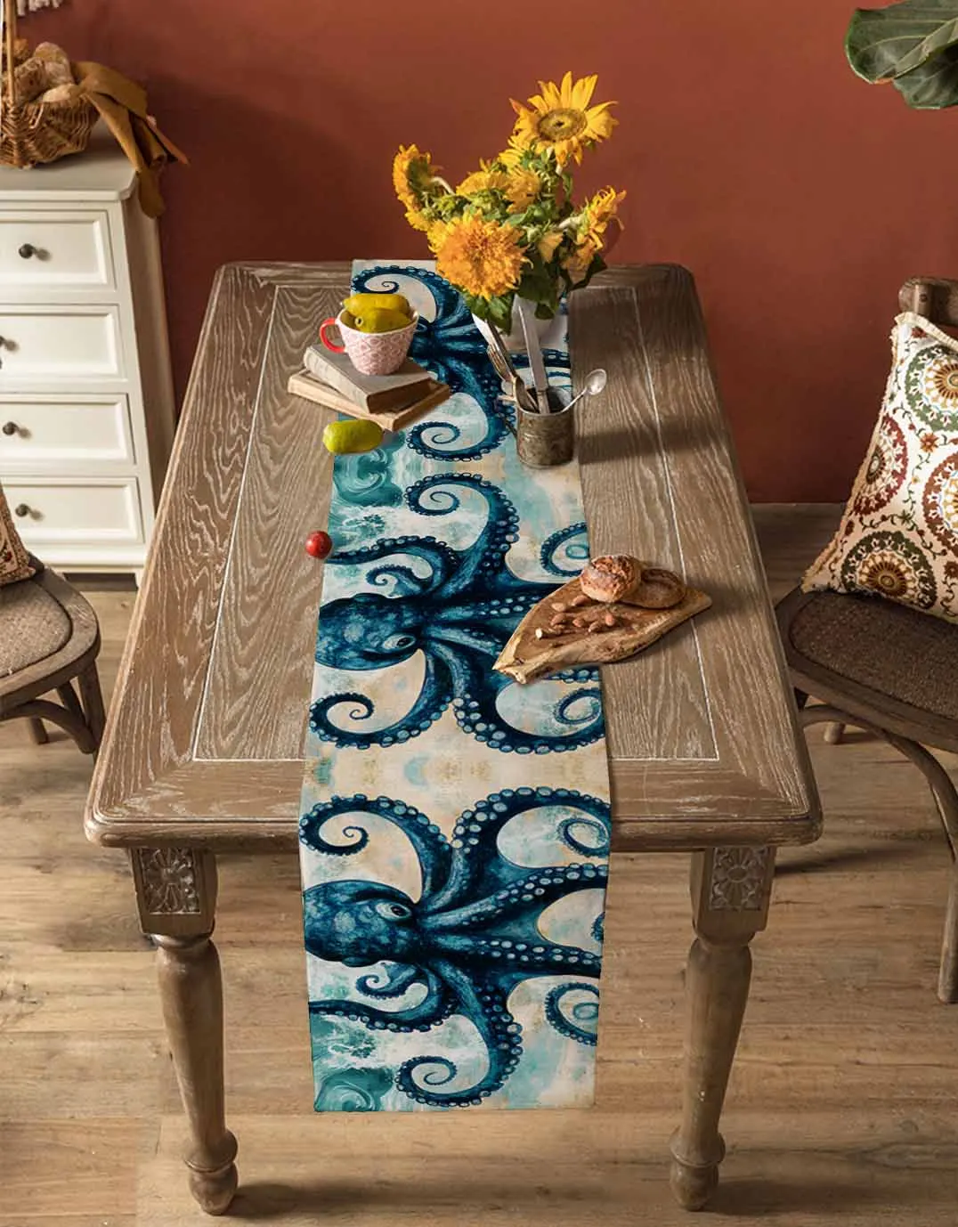 Vintage Octopus Texture Table Runner Dining Table Decoration for Home Party Indoor
Vintage Octopus Texture Table Runner Dining Table Decoration for Home Party Indoor