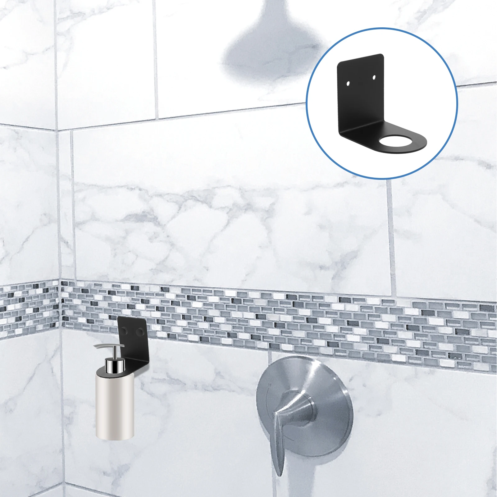 Wall Shelf Black Stainless Steel Soap Dispenser Mount Shower Gel Bottle Hook Shampoo Holder Wall Mounted Lotion Hooks Bathroom
Wall Shelf Black Stainless Steel Soap Dispenser Mount Shower Gel Bottle Hook Shampoo Holder Wall Mounted Lotion Hooks Bathroom