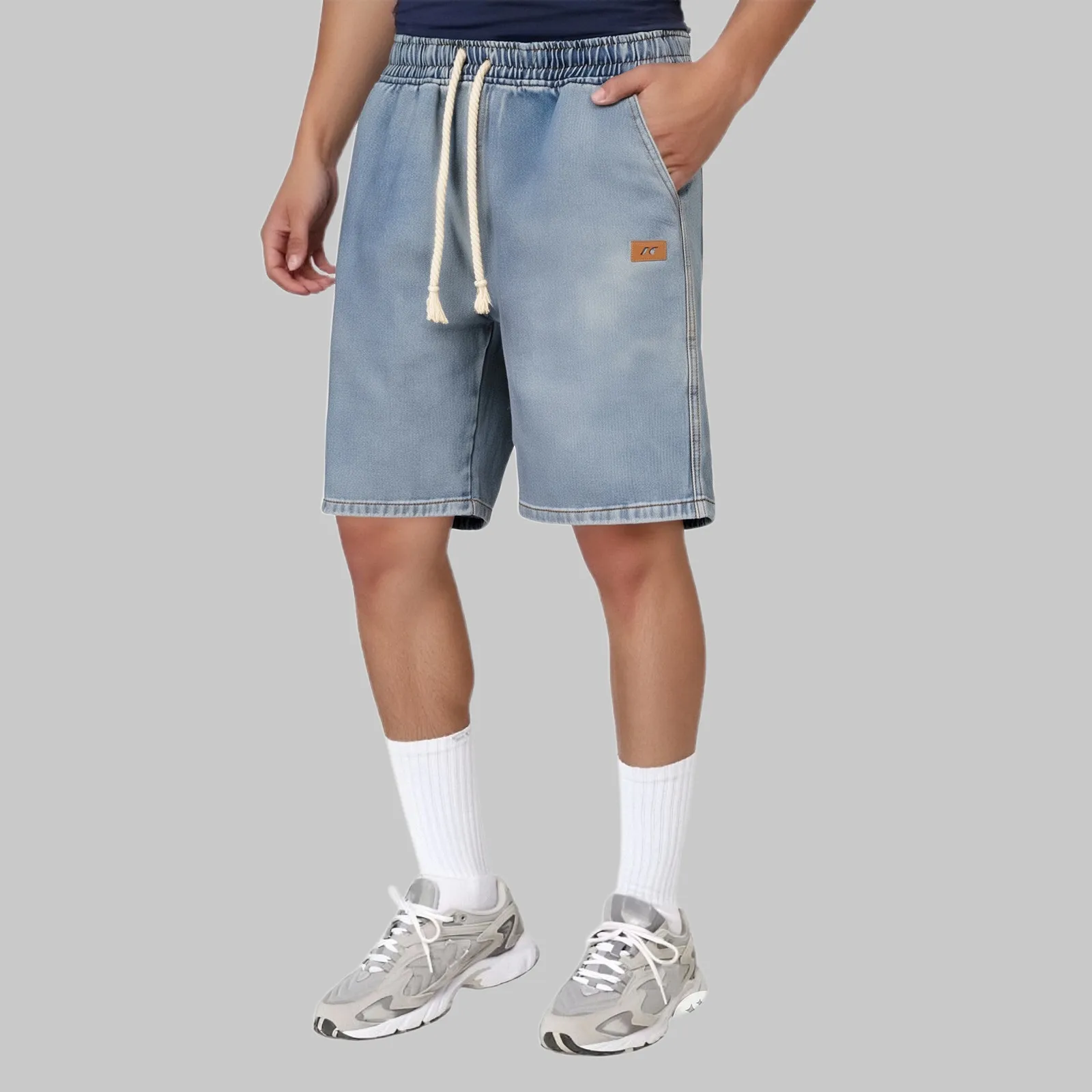 2025 New Summer Denim Shorts Men's Thin Loose Straight Knee-length Shorts Elastic Waist Fashion Baggy Short Male Brand Clothes
2025 New Summer Denim Shorts Men's Thin Loose Straight Knee-length Shorts Elastic Waist Fashion Baggy Short Male Brand Clothes
