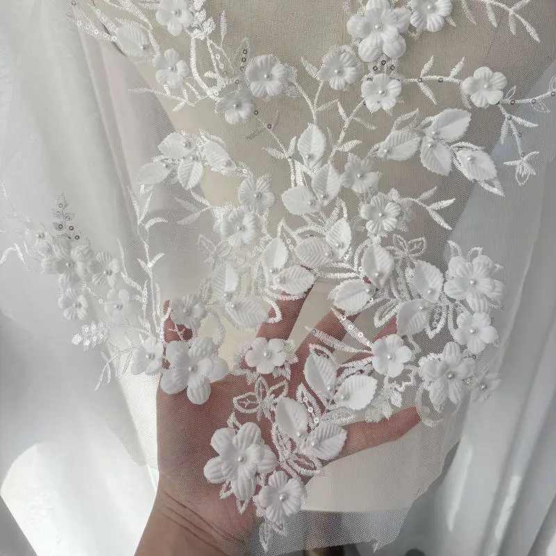Large Flat - embroidered Sequined Lace Beaded Super - big Flower Appliques for Wedding Dresses and Performance Costumes White
Large Flat - embroidered Sequined Lace Beaded Super - big Flower Appliques for Wedding Dresses and Performance Costumes White