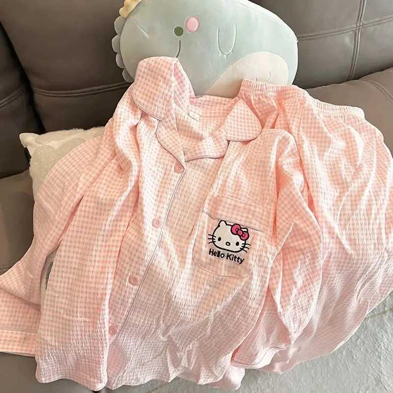 Пижамный комплект, комфортная женская одежда, Hellokitty Sanrio, аниме Kuromi Kawaii, осенне-зимние штаны с длинными рукавами для девочек, повседневный комплект, подарок
Пижамный комплект, комфортная женская одежда, Hellokitty Sanrio, аниме Kuromi Kawaii, осенне-зимние штаны с длинными рукавами для девочек, повседневный комплект, подарок