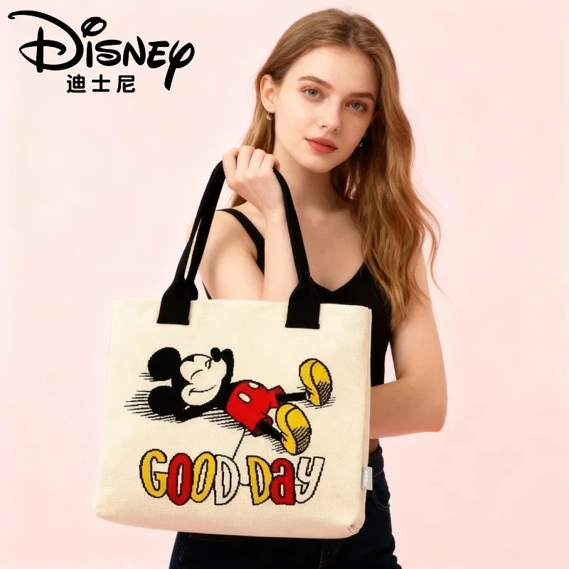 Модная холщовая сумка высокого качества Disney, женская легкая роскошная ручная сумка-тоут с милым рисунком Микки, большая вместительная сумка
Модная холщовая сумка высокого качества Disney, женская легкая роскошная ручная сумка-тоут с милым рисунком Микки, большая вместительная сумка