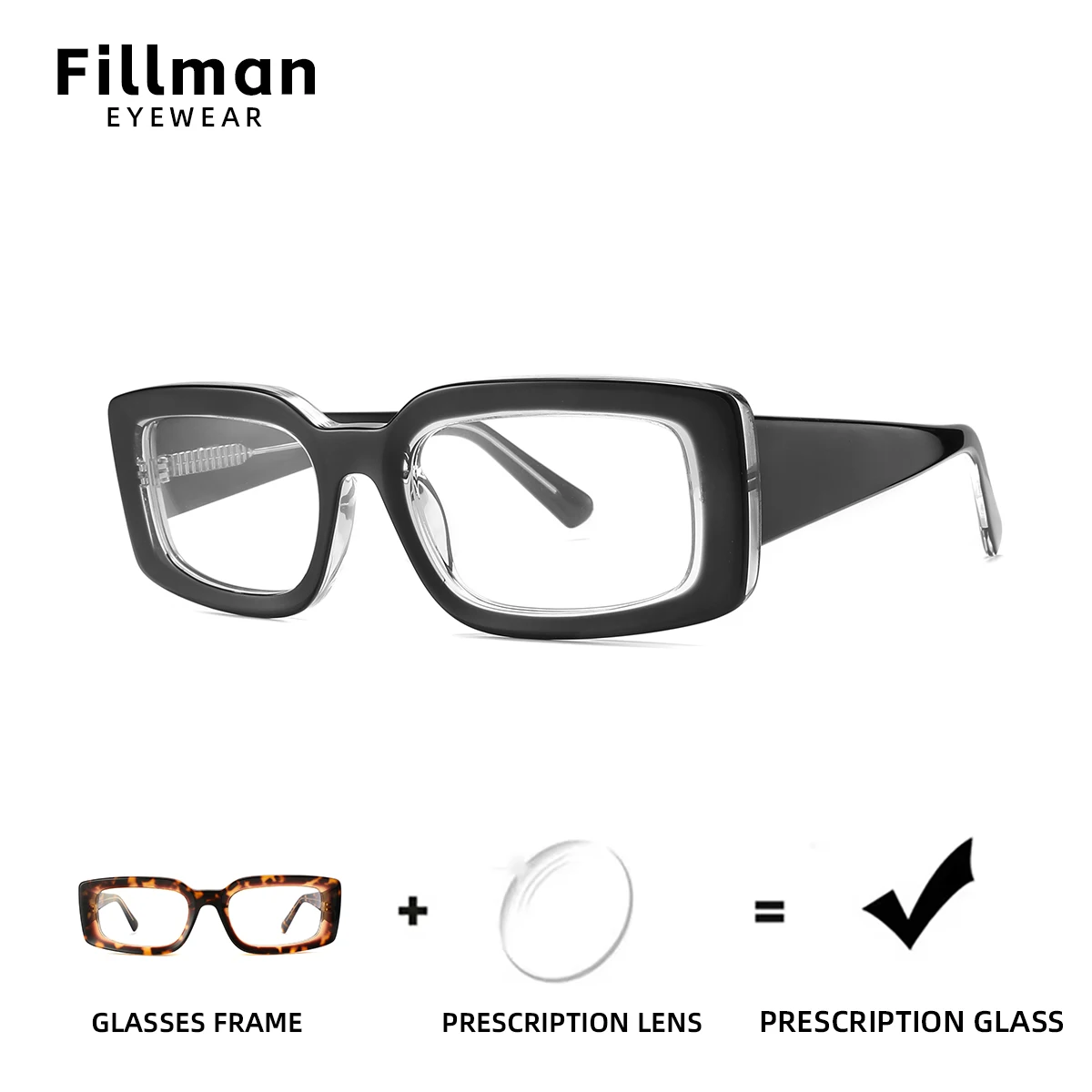 Fillman Fashion Square Progressive Prescription Glasses High Quality Acetate Frame Myopia Eyewear Optical Eyeglasses Men women
Fillman Fashion Square Progressive Prescription Glasses High Quality Acetate Frame Myopia Eyewear Optical Eyeglasses Men women
