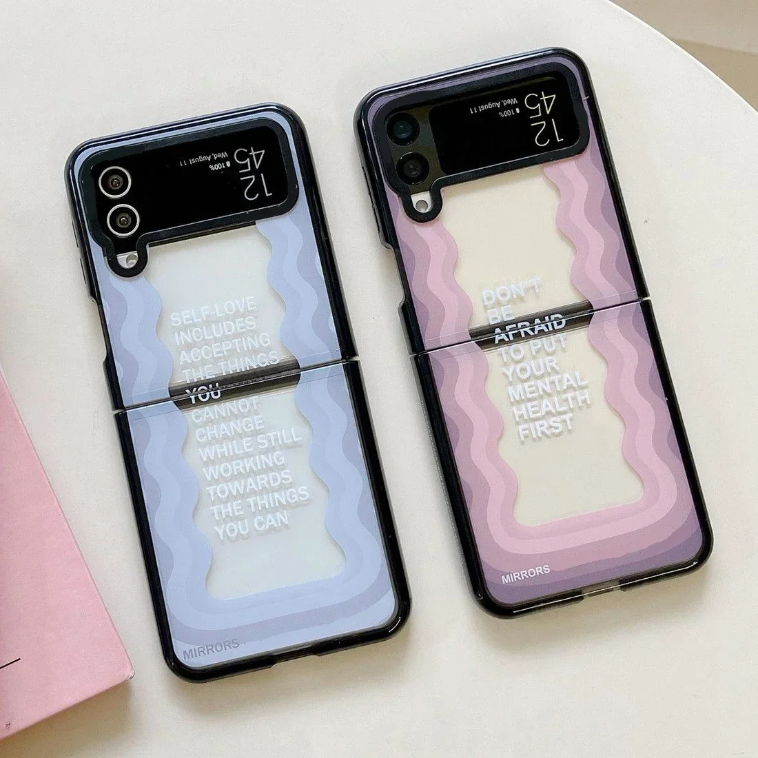 Acrylic Black Border Wave Phone Case for Samsung Galaxy Z Flip 5 4 3 Back Cover for ZFlip3 ZFlip4 ZFlip5 Hard Case Shell
Acrylic Black Border Wave Phone Case for Samsung Galaxy Z Flip 5 4 3 Back Cover for ZFlip3 ZFlip4 ZFlip5 Hard Case Shell