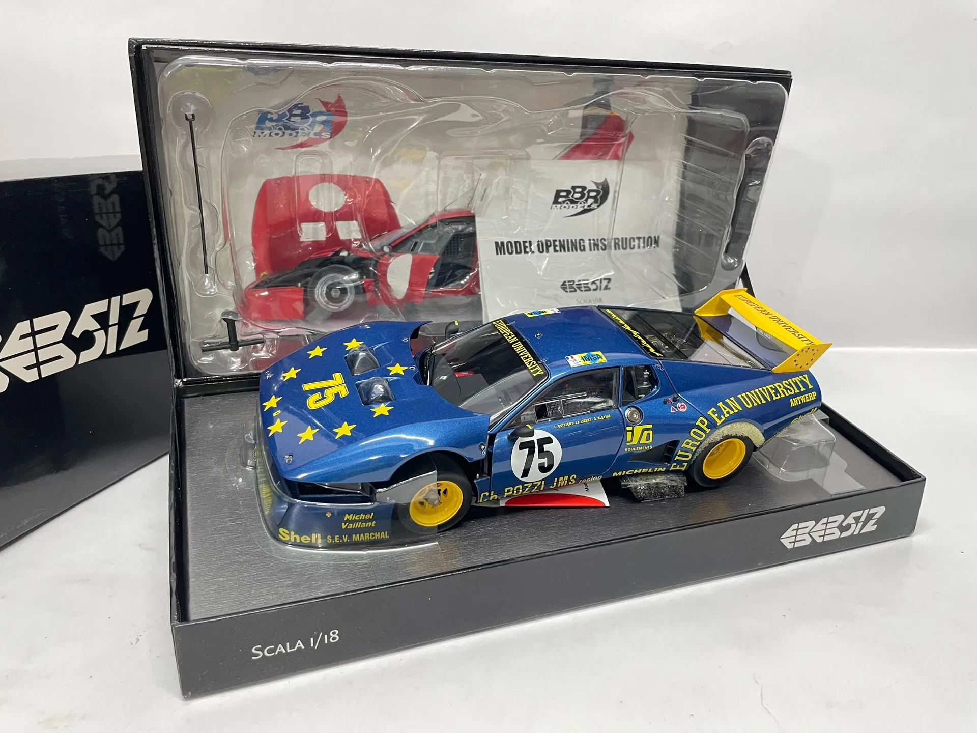 BBR 1:18 512BB 1980 # 75, имитация ограниченной серии, все открытые металлические статические модели автомобиля из сплава, игрушка в подарок
BBR 1:18 512BB 1980 # 75, имитация ограниченной серии, все открытые металлические статические модели автомобиля из сплава, игрушка в подарок