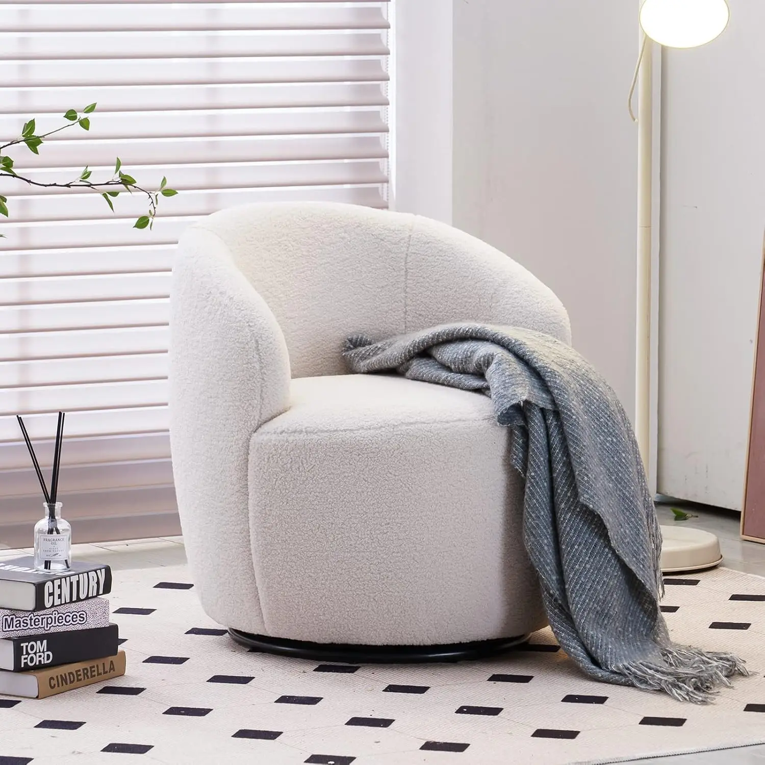 Living Room Bucket Chair, Small Round 360° Club Modern Teddy Upholstered Armchair
Living Room Bucket Chair, Small Round 360° Club Modern Teddy Upholstered Armchair