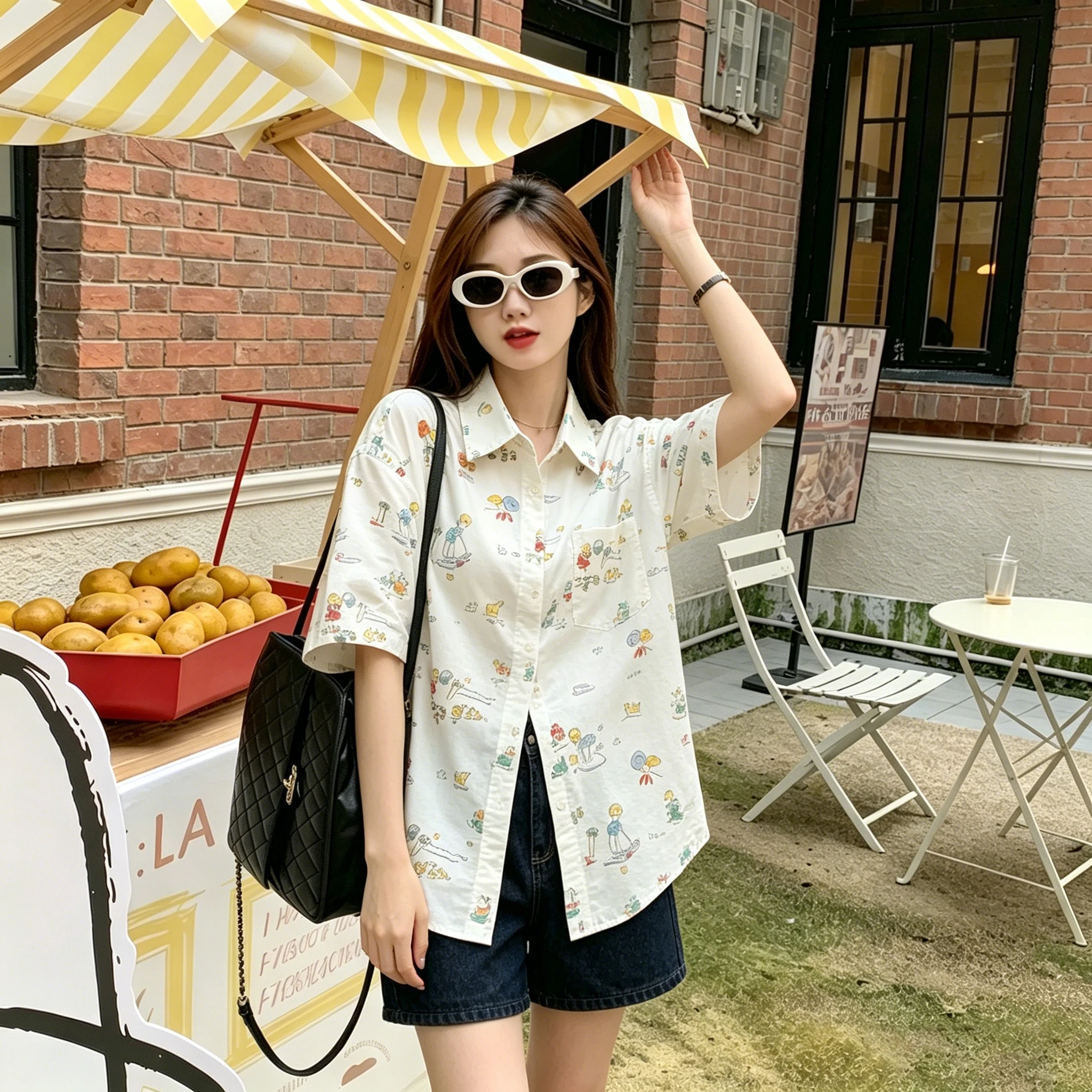Japanese Style Cartoon Graffiti Floral Short Sleeve Shirt Unisex Summer New College Style Design Sense Youthful Polyester Fib...
Japanese Style Cartoon Graffiti Floral Short Sleeve Shirt Unisex Summer New College Style Design Sense Youthful Polyester Fib...