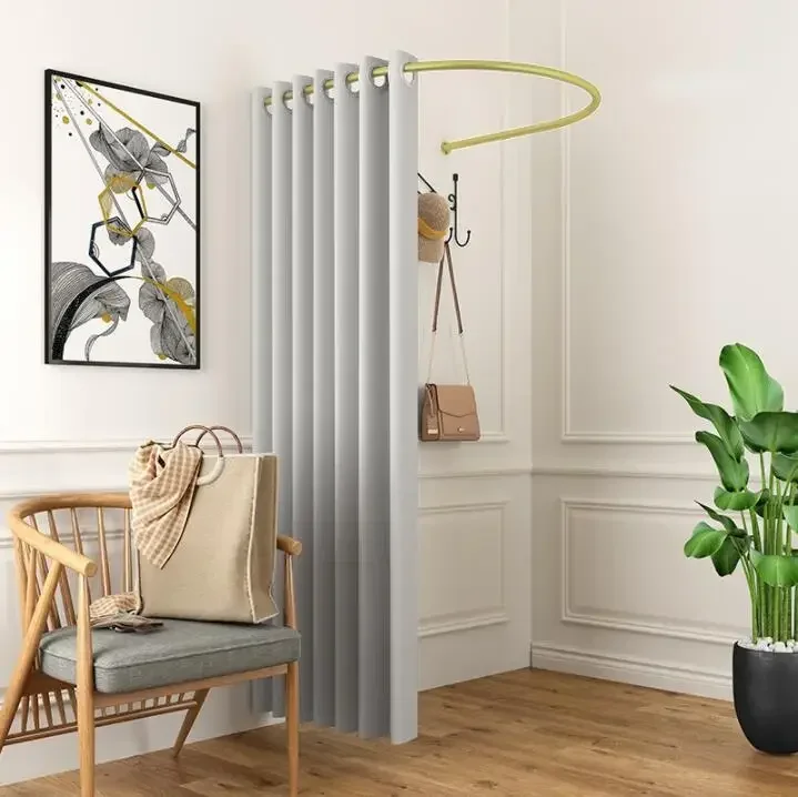 Clothing store fitting room curtain changing room U-ring frame pole partition cloth curtain thickening curtain
Clothing store fitting room curtain changing room U-ring frame pole partition cloth curtain thickening curtain