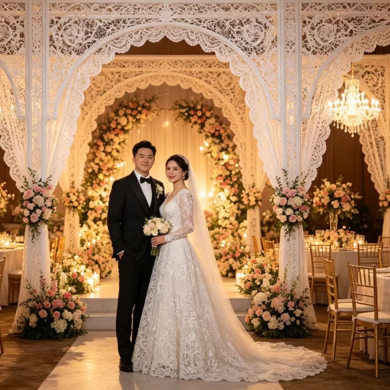 White 3d Lace Fabric Sheer Hollow Netting for Wedding Table Runner Party Backdrop Curtain Home Window Decoration Material Sewing
White 3d Lace Fabric Sheer Hollow Netting for Wedding Table Runner Party Backdrop Curtain Home Window Decoration Material Sewing
