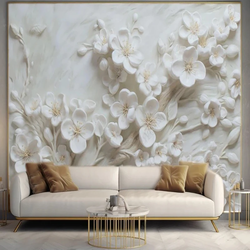 Custom Photo Wallpaper 3D Solid White Cold Plum Relief Background Wall Mural Living Room TV Sofa Home Decor Classic 3D Fresco
Custom Photo Wallpaper 3D Solid White Cold Plum Relief Background Wall Mural Living Room TV Sofa Home Decor Classic 3D Fresco