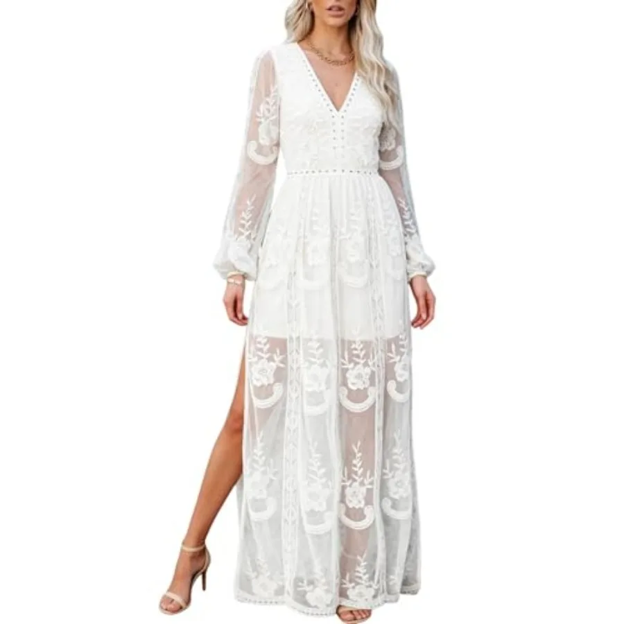 Women's Casual Off Shoulder Lace Maxi Dress Boho Bridesmaid Weddin Evenin Party Dresses
Women's Casual Off Shoulder Lace Maxi Dress Boho Bridesmaid Weddin Evenin Party Dresses